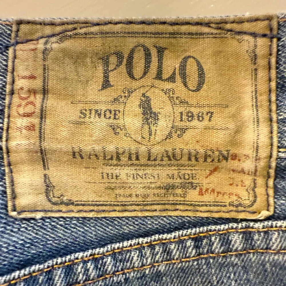 Polo Ralph Lauren Classic 867‎ Jeans Mens 36x34 Light Wash Denim Cotton